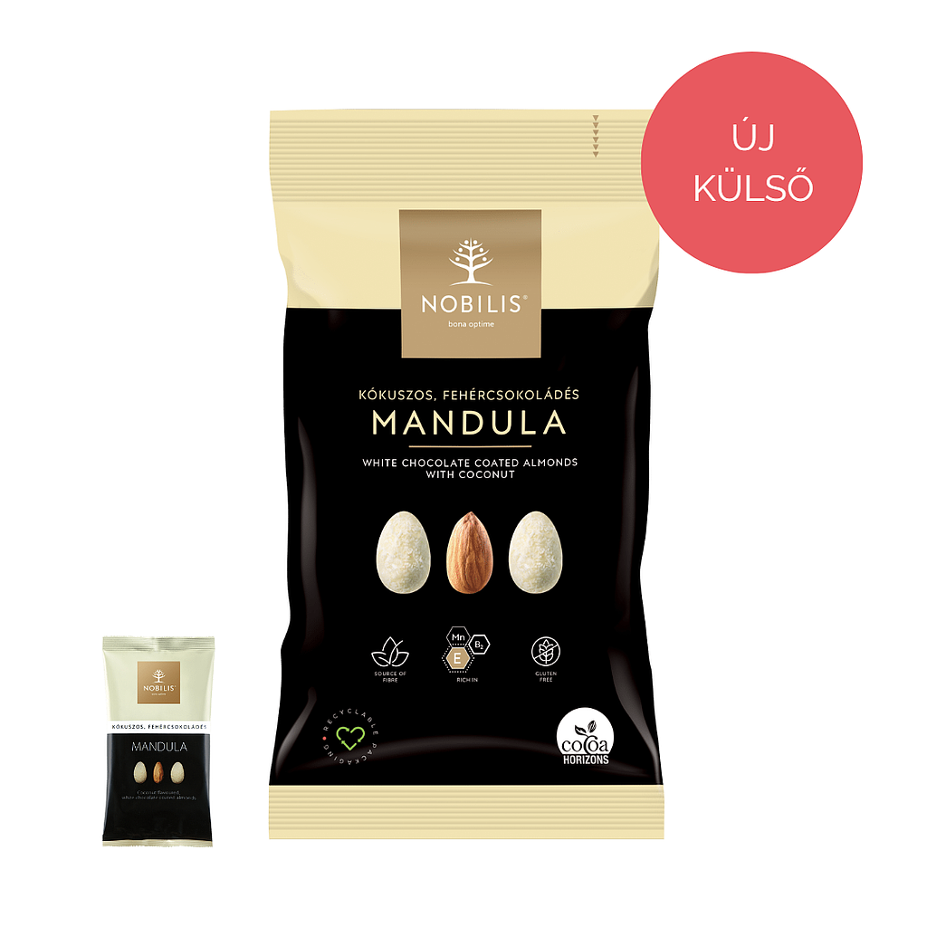 Kókuszos, fehércsokoládés mandula - 100g