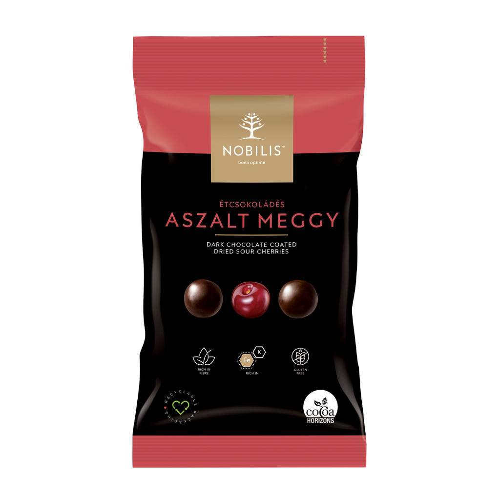 Étcsokoládés aszalt meggy - 100g