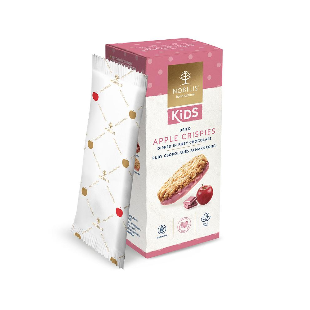 Apple Crispies with Ruby Chocolate - 65g